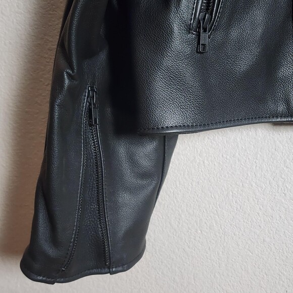 Taylor's Leatherwear Jacket Mens XL Black Leather Motorcycle Type 4473-Z - Picture 2 of 12